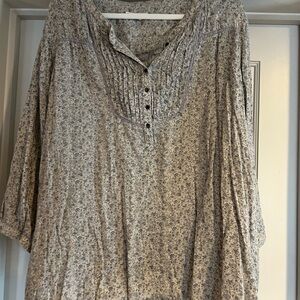 Floral Gray Women's Top